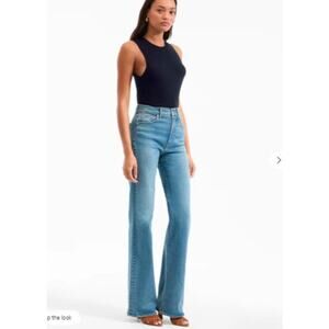 Veronica Beard Crosbie High Rise Wide Leg Jeans Ripple Haze Sz 25 NWT 348